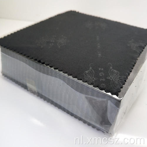 Zwart microfiber lensdoekje met zeefdruk